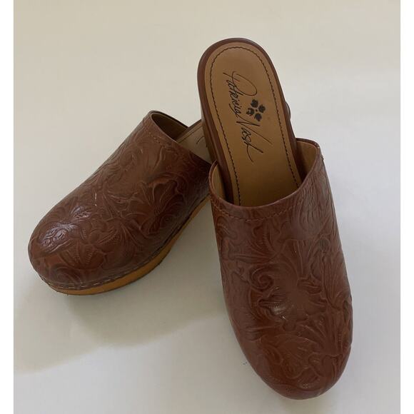 Patricia Nash Shoes Women’s Leather Tooled Clogs Size 7 Cowgirlcore‎ - Picture 1 of 11